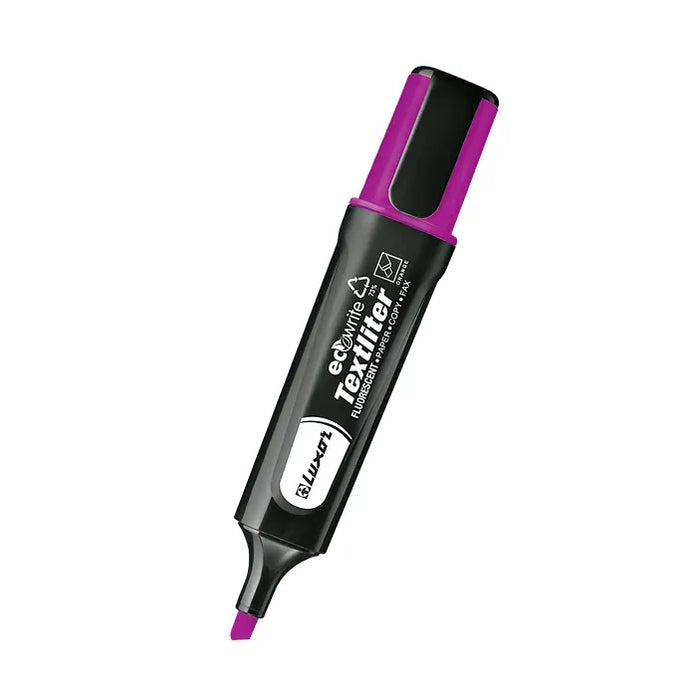 Luxor Highlighter, Violet -made using 73% post-consumer recycled materials