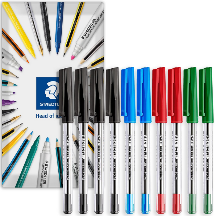 Staedtler 430 M Ballpoint Pen Assorted Set - 10 Pack