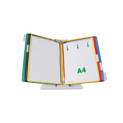 Tarifold Metal Desk Document Display System A4 10 Pockets Assorted