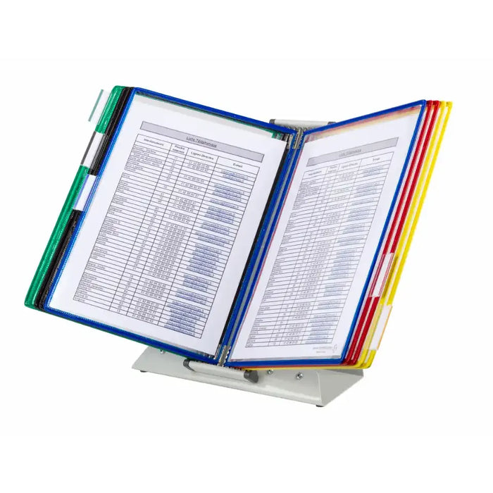 Tarifold Metal Desk Document Display System A4 10 Pockets Assorted