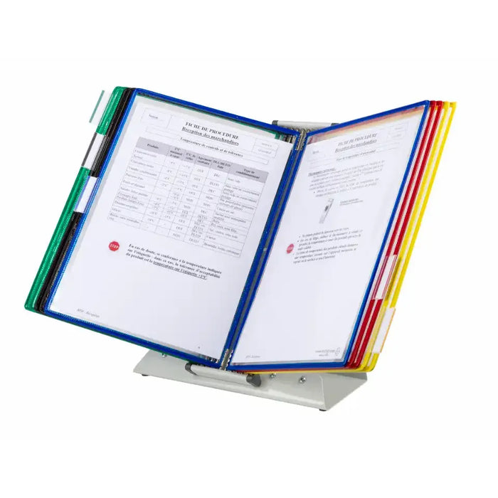 Tarifold Metal Desk Document Display System A4 10 Pockets Assorted