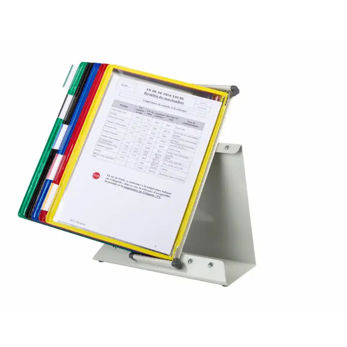 Tarifold Metal Desk Document Display System A4 10 Pockets Assorted