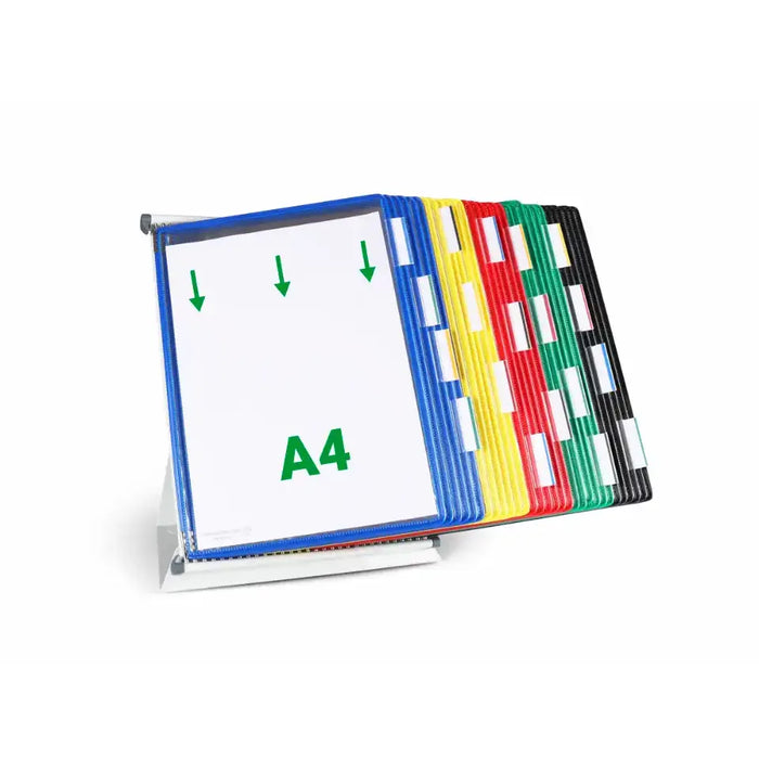 Tarifold Metal Desk Document Display System A4 30 Pockets Assorted