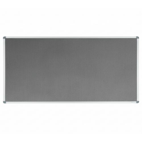 Visionchart Corporate Felt Pinboard Standard Frame 2400 x 1200mm Grey VF2412L