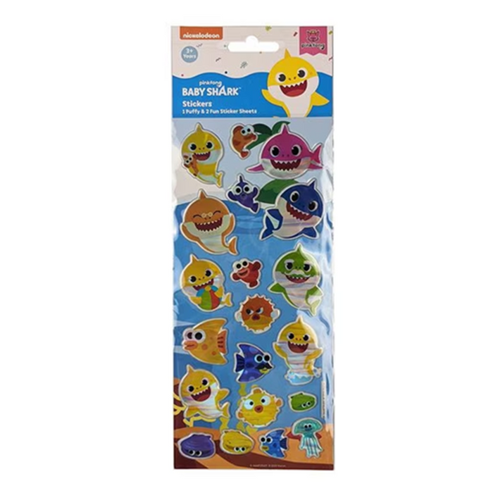 Baby Shark Stickers 3 Pack - Bubble