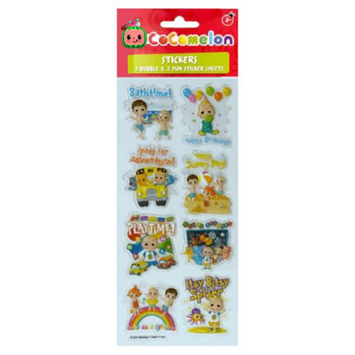 Cocomelon Bub Stickers -  3 Pack