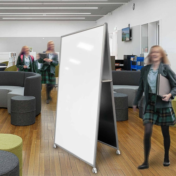 Visionchart EverWrite Alpha AD1 Porcelain Mobile Whiteboard 1800 x 900mm