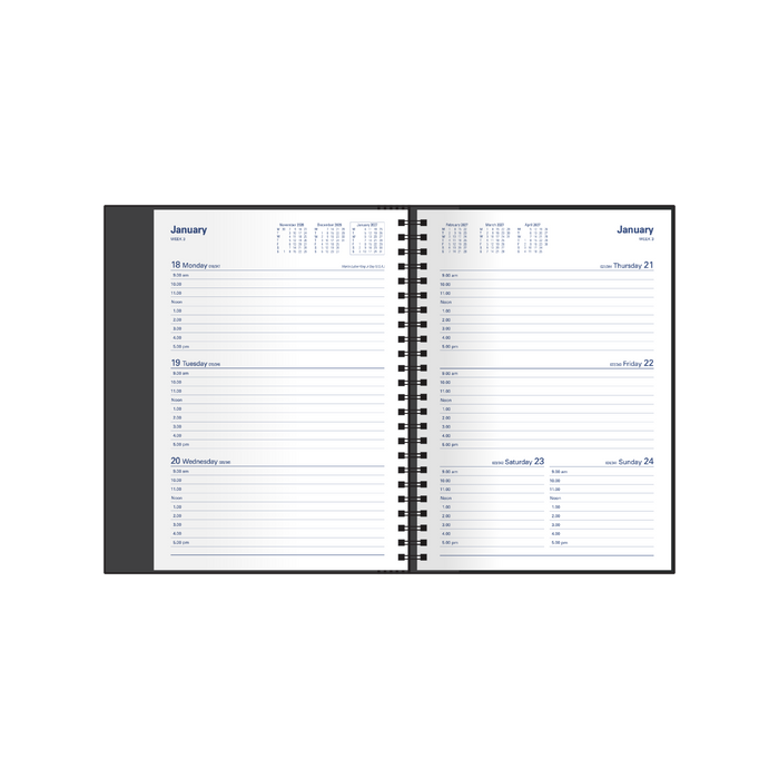2027 Calendar Year Diary/Planner - 12 Month A5 Week to View - Hard Cover - Collins Associate Range