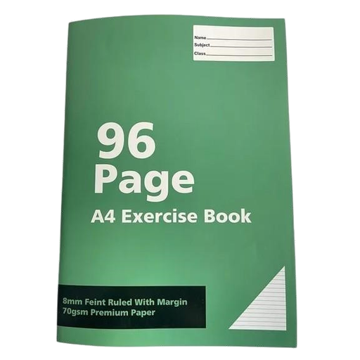 A4 Exercise Books Ruled 8MM 70GSM Premium Paper 96 Pages