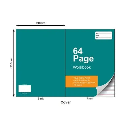 330x240mm Workbook 64 Pages