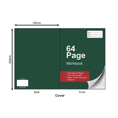 330x240mm Workbook 64 Pages