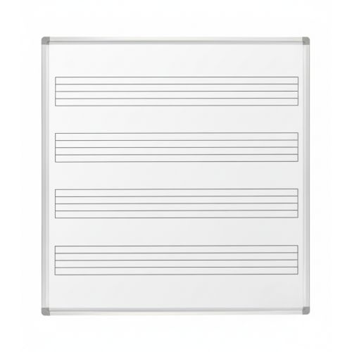 Visionchart DuraWrite Music Staff Whiteboard Standard Frame 1200 x 1200mm VMB1212