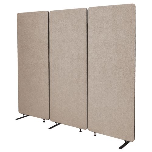 Visionchart ZIP Acoustic Screen Room Divider 3 Panel 1650 x 1830 x 28mm Sand ACP300-SA