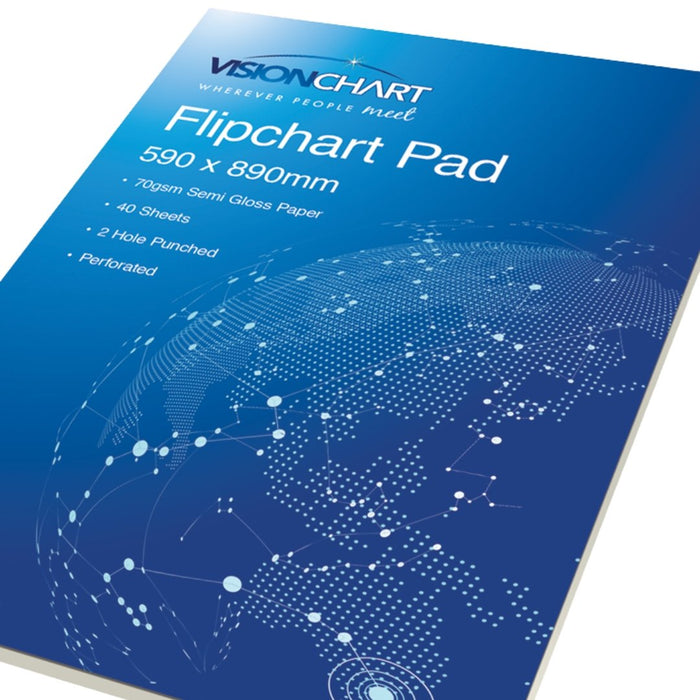 Visionchart Communicate Flipchart Pad 590 x 890mm Pack of 2 VFP200