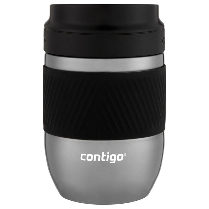 Contigo Pug Mug Snapseal 295ml - Black & S/Steel