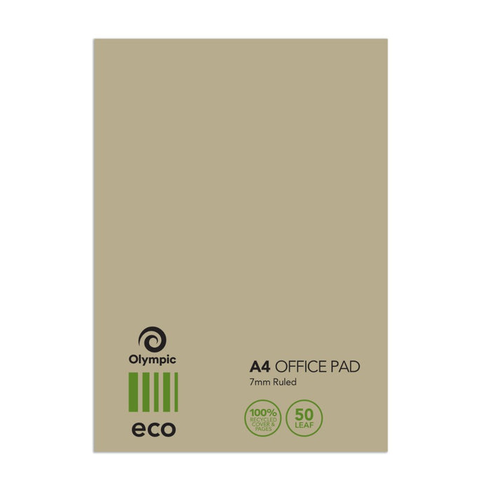 Olympic ECO Office Pad A4 Ruled 7mm 50 Leaf