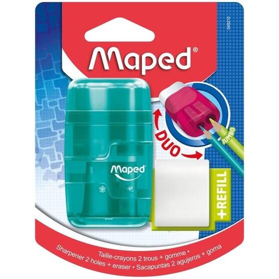Maped Connect Sharpener/Eraser Translucent