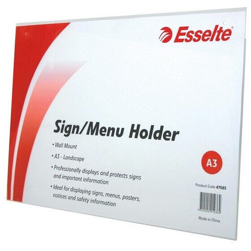 Esselte SIGN/MENU Holder Wall L/S A3