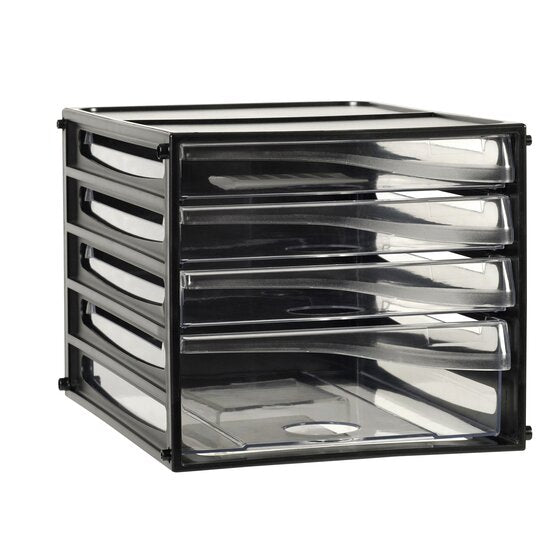 Esselte Desktop Filing Drawers A4 4D Black