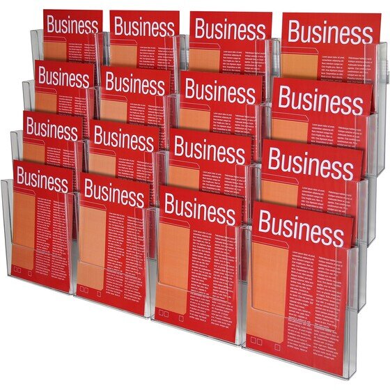 Esselte Brochure Holder Wall Sys A4 4T-16 Comp