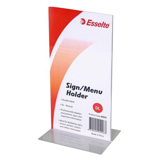 Esselte SIGN/MENU Holder 2 Sided Port Dl