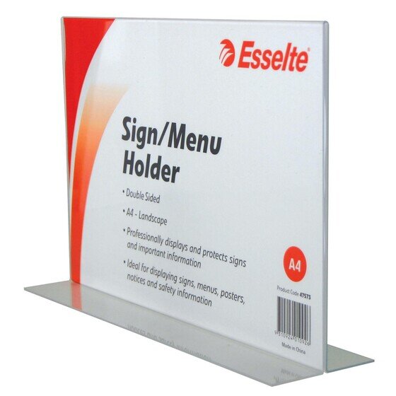 Esselte SIGN/MENU Holder 2 Sided L/S A4