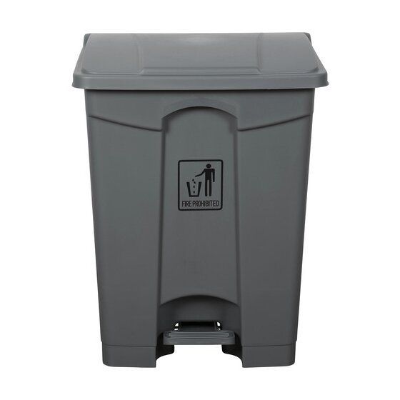 Cleanlink Rubbish Bin with Pedal Lid 68L Grey