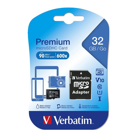Verbatim Micro Sdhc 32GB with Adapter