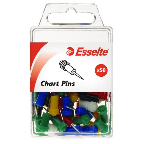 Esselte Pins Chart Pack 50 Assorted