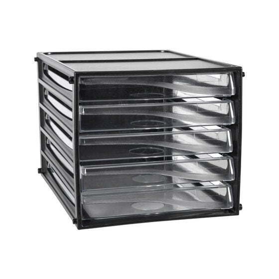 Esselte Desktop Filing Drawers A4 5D Black