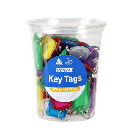 Kevron ID5 Keytags Assorted Disposable Tub 50