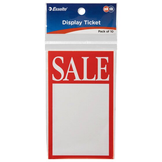 Quikstik Display Tickets Sale PACK10