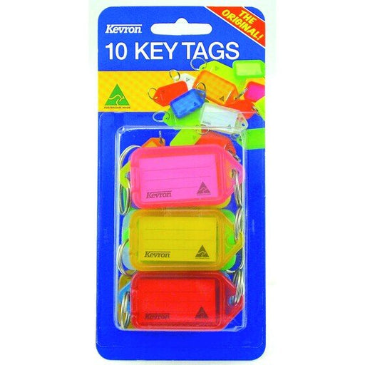 Kevron ID38 Keytags Fluoro Assorted Pack 10