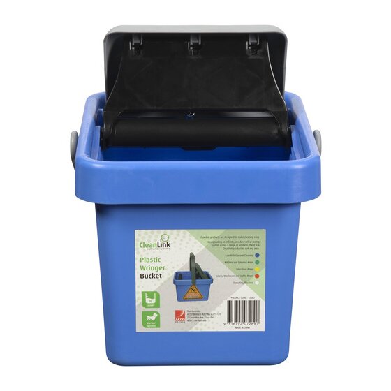 Cleanlink Bucket Plastic Wringer 9L Blue