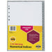 Marbig Indices & Dividers 1-54 Tab PP A4 Grey