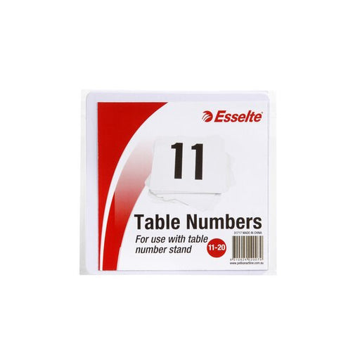Esselte Table Numbers 11-20 White Pack 10