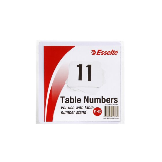 Esselte Table Numbers 11-20 White Pack 10