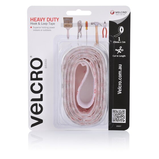 Velcro Hd Hook and Loop Tape 25MMX1M White