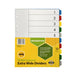 Marbig Indices & Dividers 10 Tab PP A4 Extra Wide