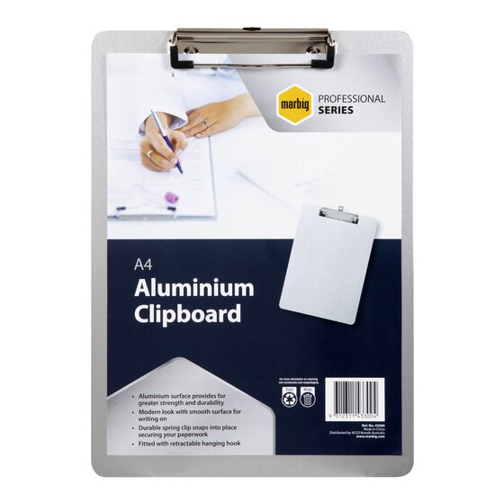 Marbig Clipboard Aluminium A4