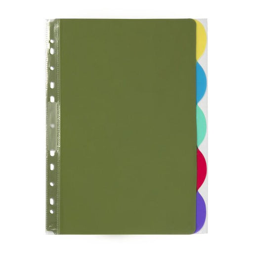 Marbig Professional Indices & Dividers 5 Tab PP A4 Multi Coloured