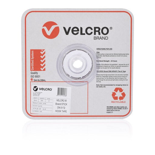 Velcro Strip Hook 25MMX25M White Bulk Roll
