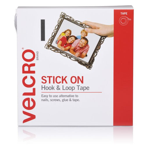 Velcro Strip Hook and Loop 20MM X 5M White Disp