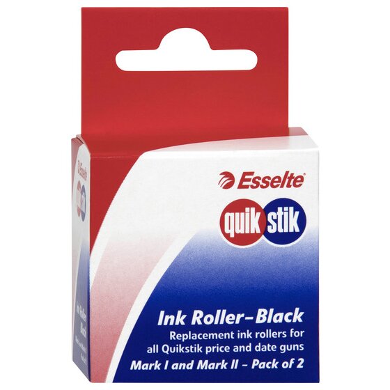 Quikstik Ink Rollers Black Pack 2