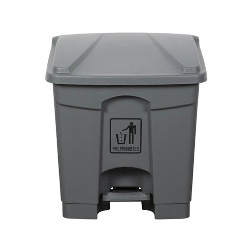 Cleanlink Rubbish Bin with Pedal Lid 30L Grey