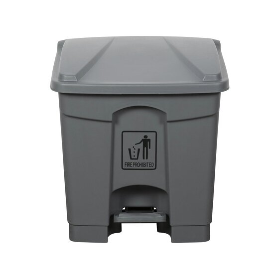 Cleanlink Rubbish Bin with Pedal Lid 30L Grey