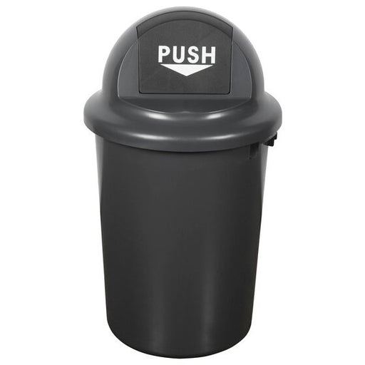 Cleanlink Rubbish Bin Circular with Bullet Lid 60L Grey