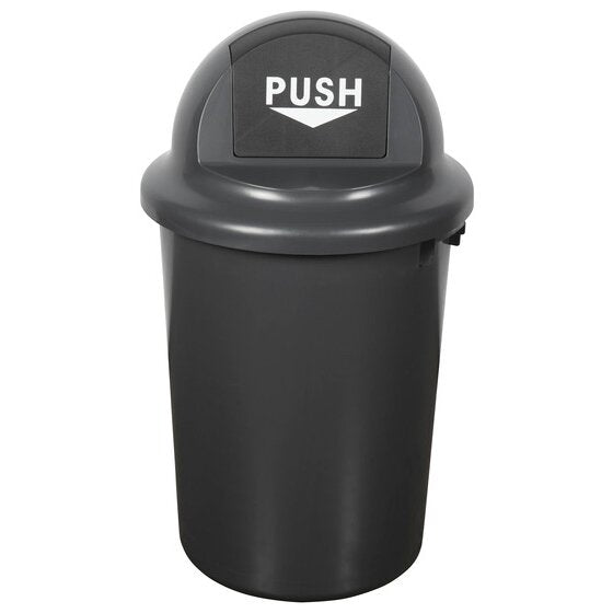 Cleanlink Rubbish Bin Circular with Bullet Lid 60L Grey