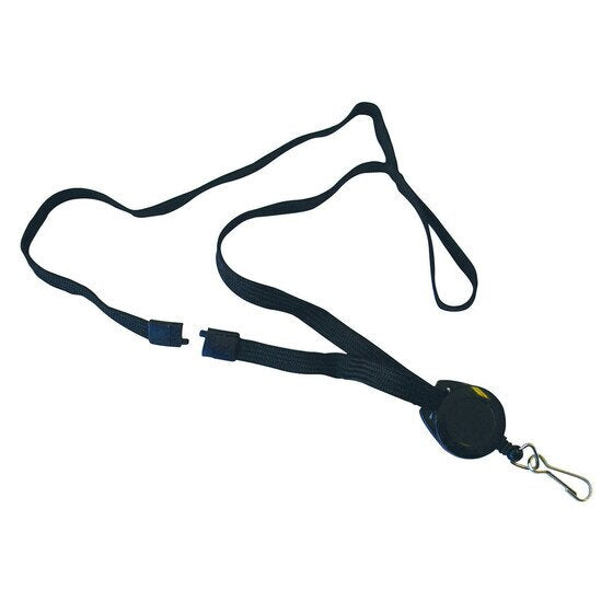 Kevron ID1021 Badge Reel with Lanyard Black Pack 10