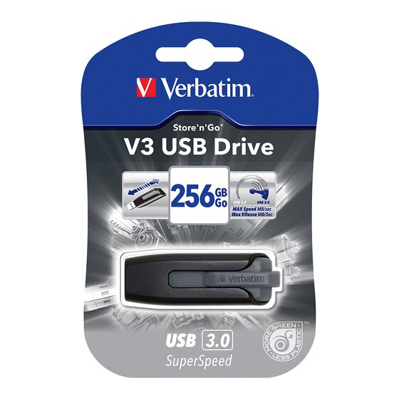 Verbatim USB 3.0 Hard Drive Store and Go 256GB Grey